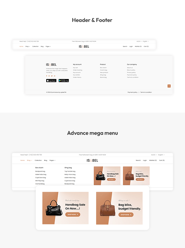 Isabel - Handbag eCommerce Responsive Shopify 2.0 Theme